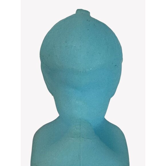 Vintage Fenton Praying Kneeling Children Satin Blue Boy Girl 4" With Sticker - Picture 7 of 7